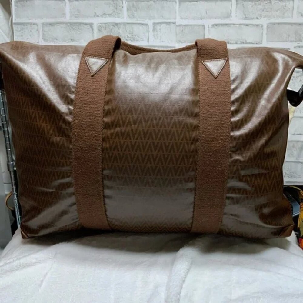 Mario Valentino V Monogram Coated Canvas Boston Bag - Picture 2 of 7